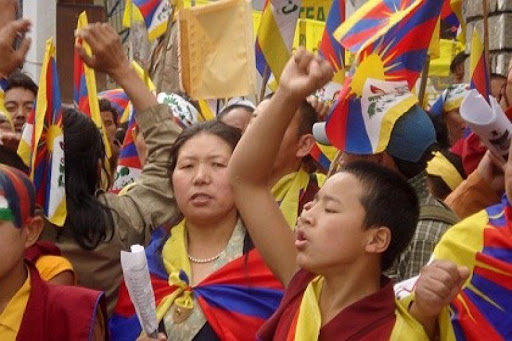 TIBET - CHINA - INDIA Dharamshala, more than 500 Tibetans protest against  Chinese repression
